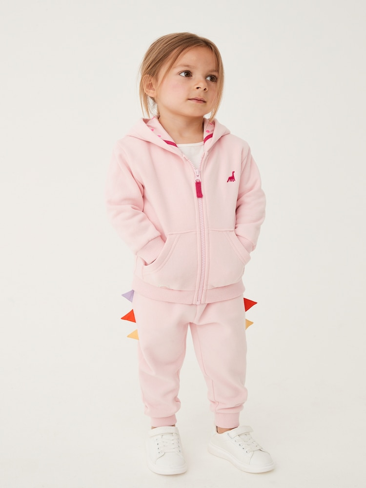 Pink Dinosaur Character Jersey Joggers (3mths-7yrs) - Image 1 of 4 Pink Dinosaur Character Jersey Joggers (3mths-7yrs) - Image 1 of 4