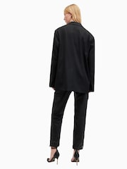 AllSaints Black Nola Coated Trousers - Image 3 of 9