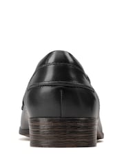 Clarks Black Dark Pat Hamble Wide Fit Loafer Shoes - Image 5 of 7