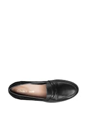 Clarks Black Dark Pat Hamble Wide Fit Loafer Shoes - Image 6 of 7