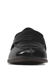Clarks Black Pat Hamble Wide Fit Loafer Shoes - Image 6 of 6