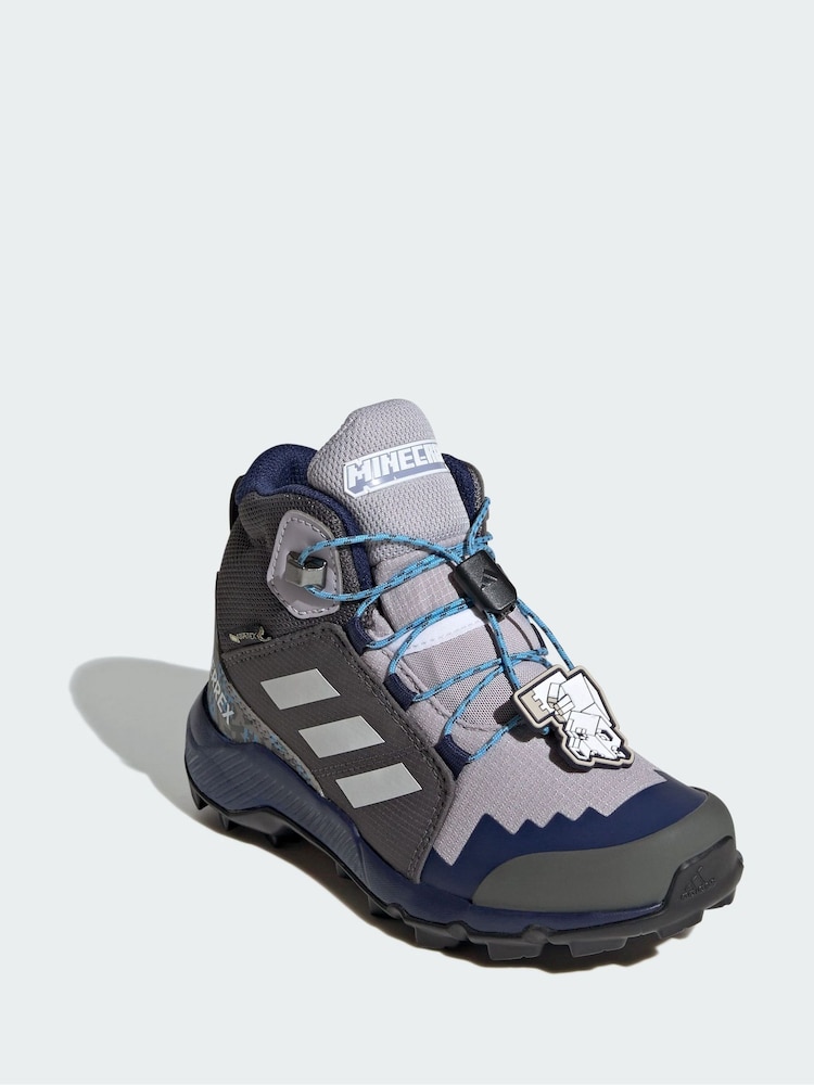 adidas Terrex Grey Minecraft Mid Gore-Tex Hiking Shoes - Image 1 of 4 adidas Terrex Grey Minecraft Mid Gore-Tex Hiking Shoes - Image 1 of 4