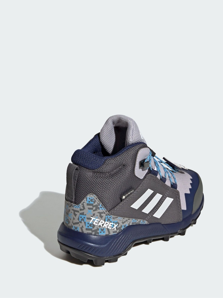 adidas Terrex Grey Minecraft Mid Gore-Tex Hiking Shoes - Image 2 of 4 adidas Terrex Grey Minecraft Mid Gore-Tex Hiking Shoes - Image 2 of 4
