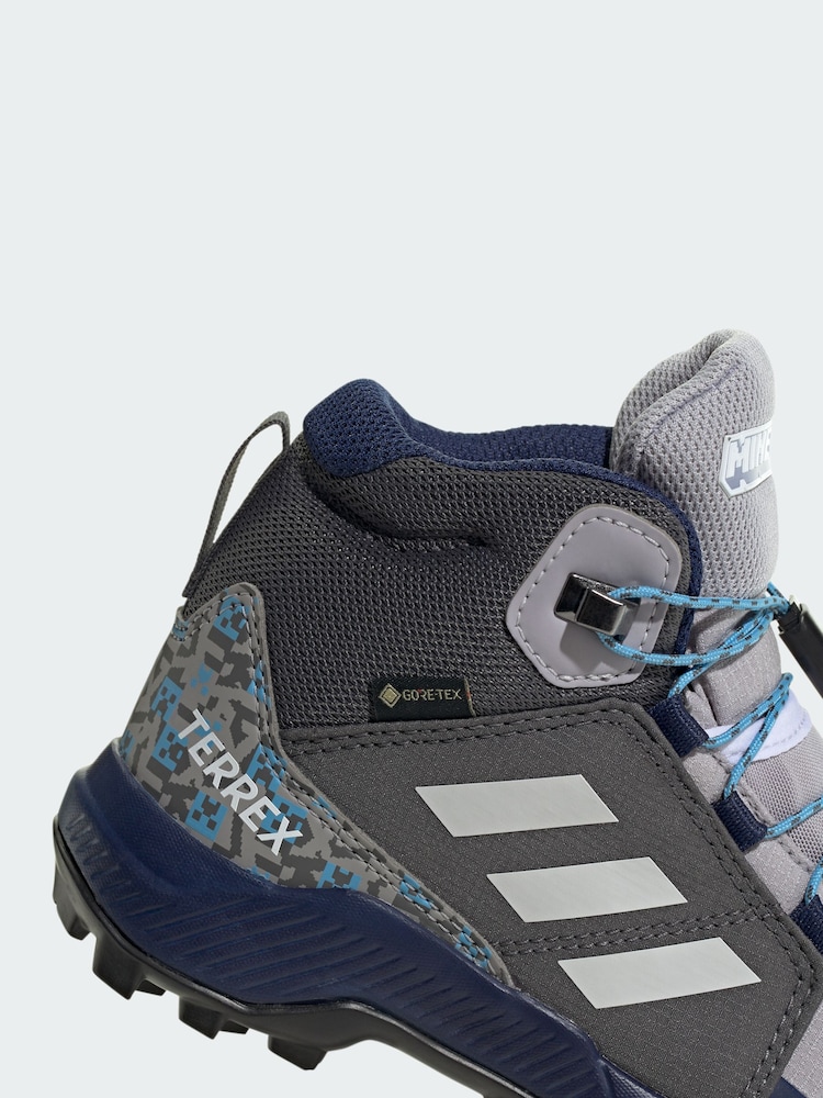 adidas Terrex Grey Minecraft Mid Gore-Tex Hiking Shoes - Image 4 of 4 adidas Terrex Grey Minecraft Mid Gore-Tex Hiking Shoes - Image 4 of 4