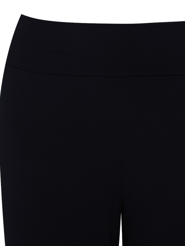 Live Unlimited Black Curve Jersey Wide Leg Trousers - Image 4 of 4