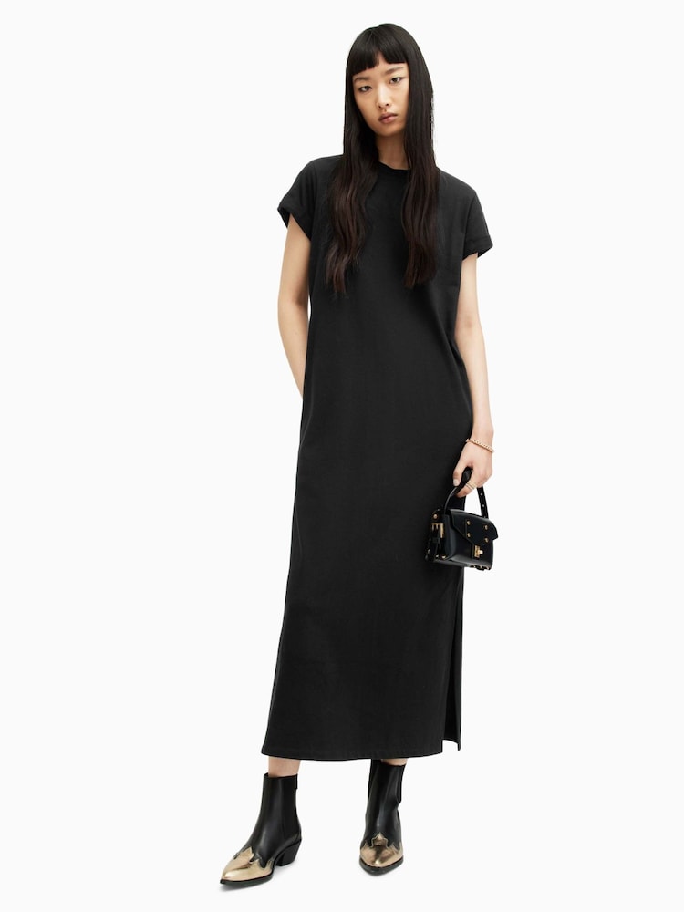 AllSaints Black Anna Maxi Dress - Image 1 of 7