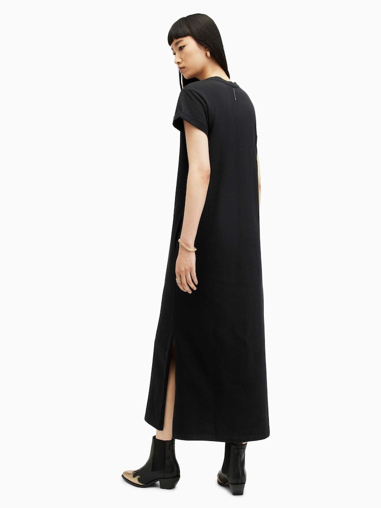 AllSaints Black Anna Maxi Dress - Image 2 of 7