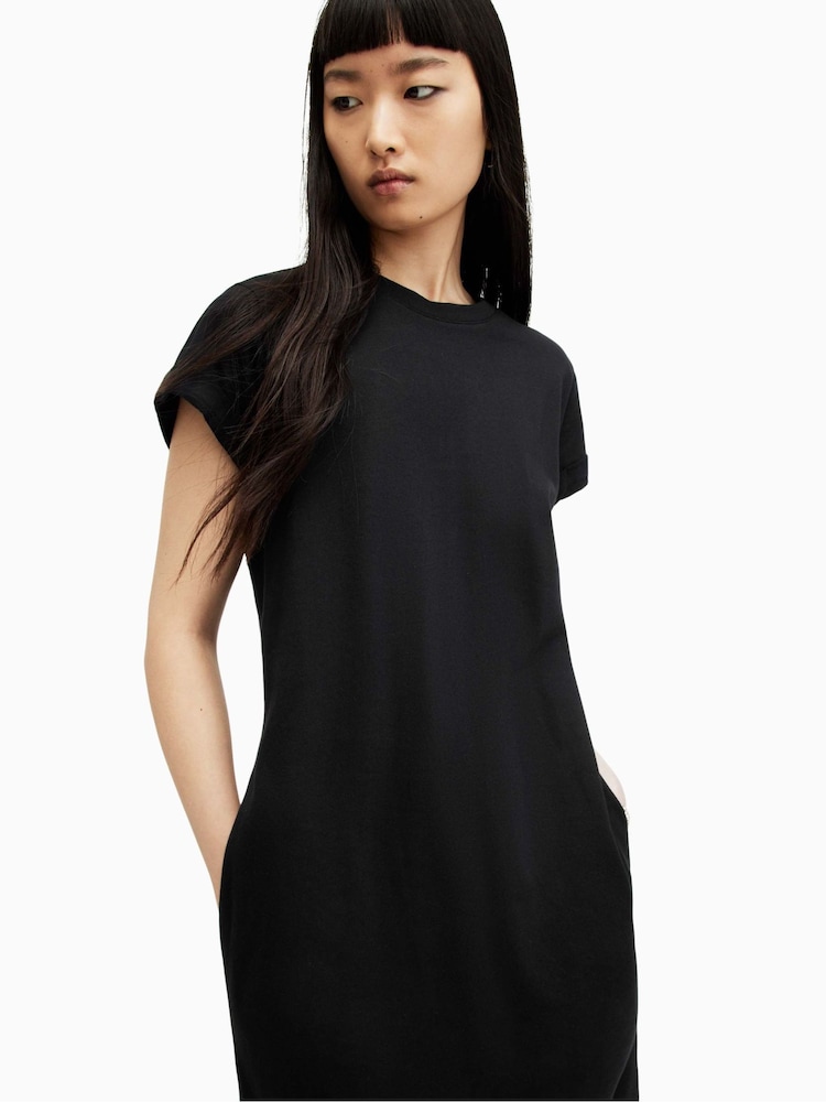 AllSaints Black Anna Maxi Dress - Image 4 of 7