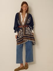 Monsoon Blue Crissy Jacquard Poncho - Image 1 of 5