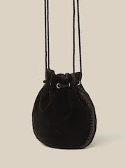 Monsoon Black Hope Tassel Velvet Pouch Bag - Image 2 of 4