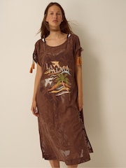 Monsoon La Palma Jacquard Midi Kaftan - Billede 1 af 4