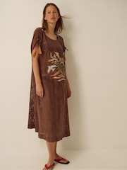 Monsoon La Palma Jacquard Midi Kaftan - Billede 4 af 4