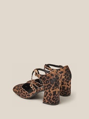 Monsoon Natural Gia Leopard Print Mary Jane Heels - Image 3 of 3