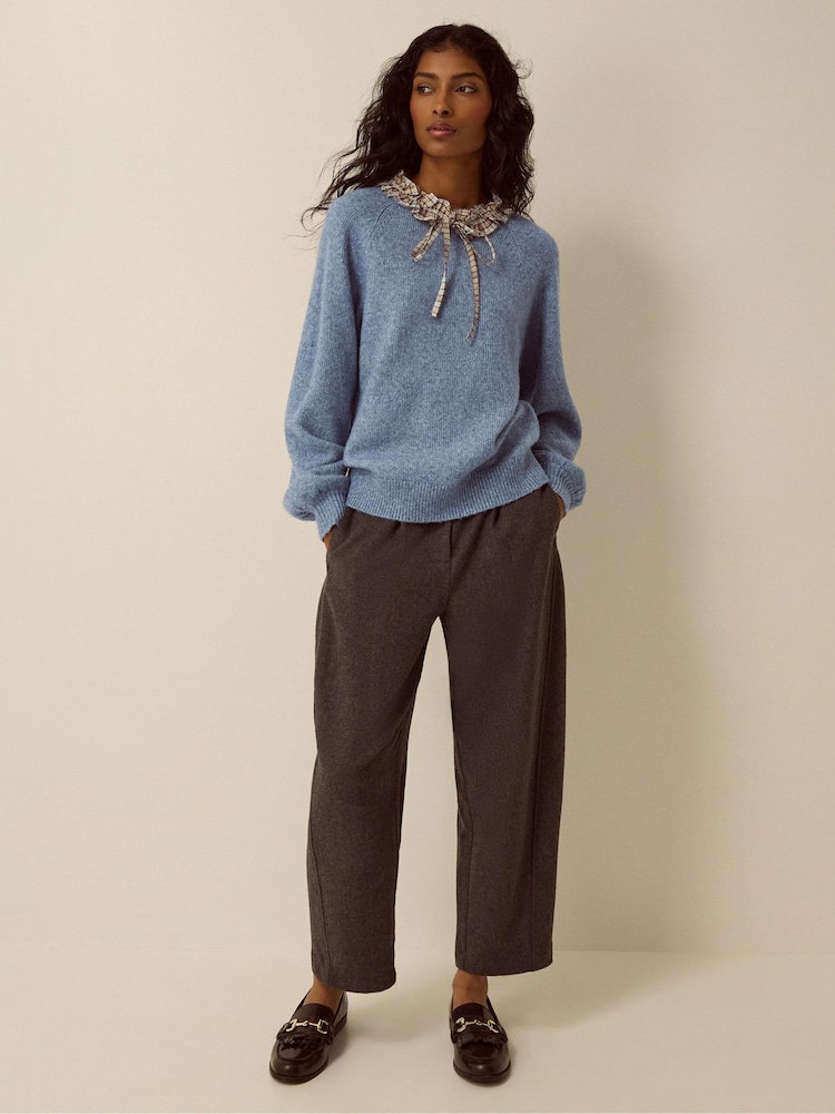 Monsoon Corie Check Ruffle Collar Jumper - Bild 5 von 5