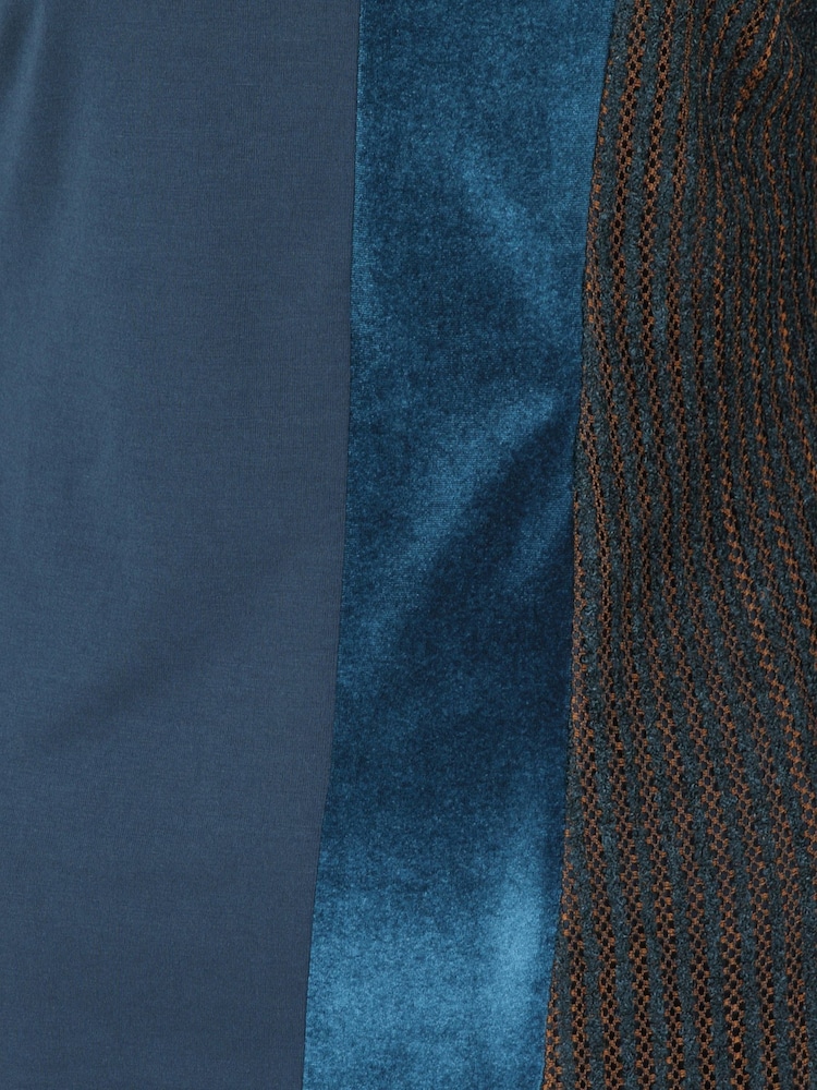HotSquash Blue Princess Seam Dress With Velvet - Image 5 of 5