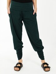 HotSquash Green Roll Top Harem Trousers - Image 1 of 4