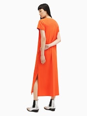 AllSaints Orange Anna Maxi Dress - Image 2 of 5