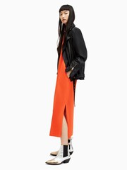 AllSaints Orange Anna Maxi Dress - Image 3 of 5