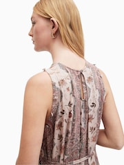 AllSaints Pink Susannah Cascade Dress - Image 7 of 9