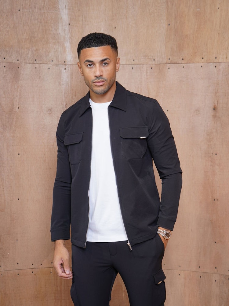 CAPO Black Utility Overshirt - Image 1 of 6 CAPO Black Utility Overshirt - Image 1 of 6