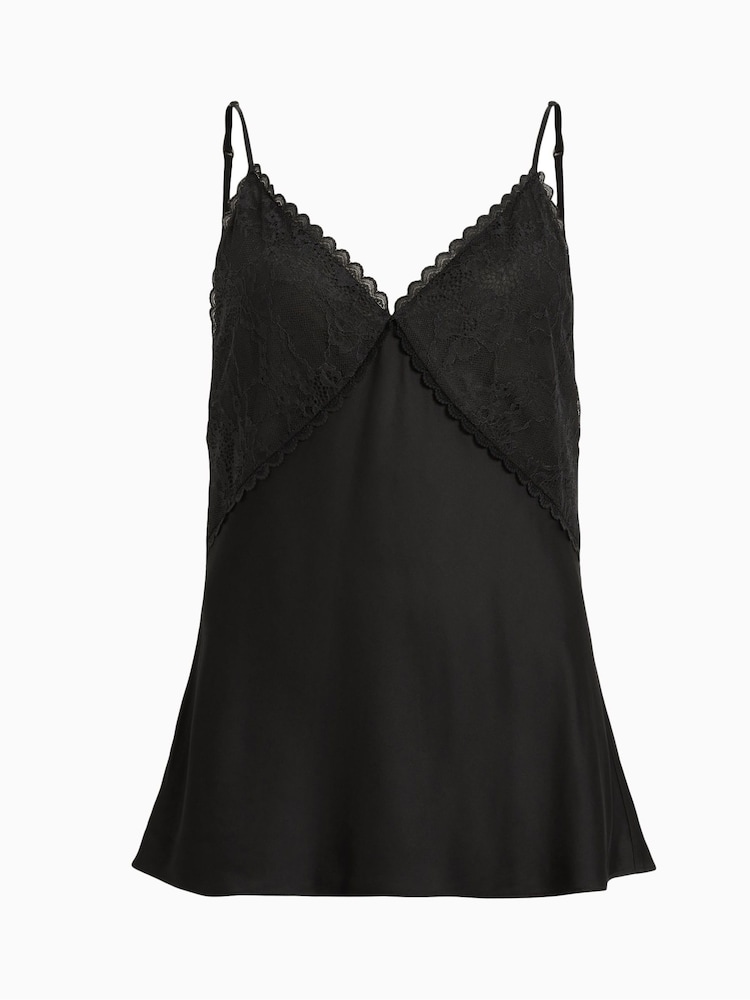 AllSaints Black Immy Cami Top - Image 8 of 8