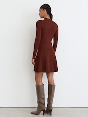 Pas - Reiss Erin Rib-Knit Half-Button Mini Dress - 9şəkildən 8 şəkil
