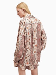 AllSaints Brown Charli Cascade Shirt - Image 2 of 6