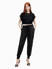 AllSaints Black Venus Joggers - Image 3 of 7