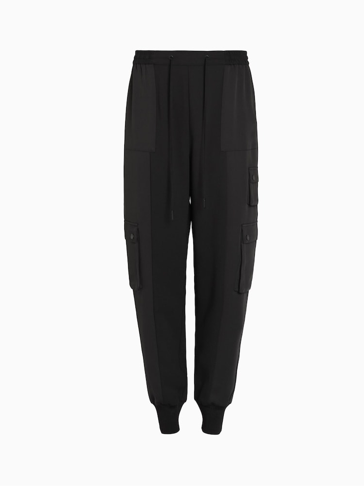 AllSaints Black Venus Joggers - Image 7 of 7
