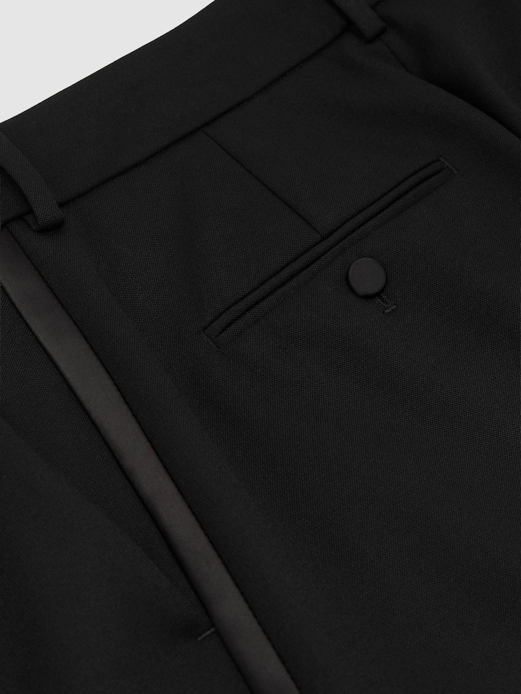 Reiss Dakota Wool-Blend Wide-Leg Tuxedo Trousers - Imaginea 8 din 8 Reiss Dakota Wool-Blend Wide-Leg Tuxedo Trousers - Imaginea 8 din 8
