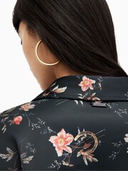 AllSaints Black Louisa Tanana Shirt - Image 6 of 7