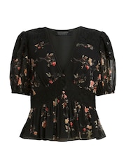 AllSaints Black Dinah Tanana Top - Image 6 of 6