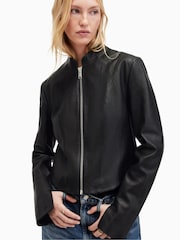 AllSaints Black Sadler Jacket - Image 1 of 7
