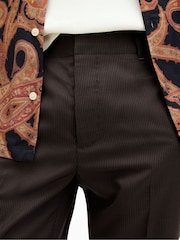 AllSaints Brown Thorpe Regular Fit Trousers - Image 4 of 6