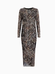 AllSaints Black Long Sleeve Nora Waimea Dress - Image 5 of 5