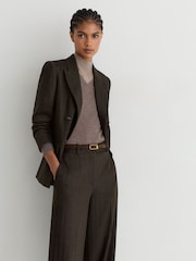 Reiss Davson pantalone sa širokim nogama od mešavine vune - Slika 4 od 10