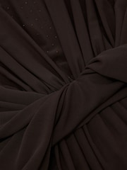 Reiss Tess Crystal-Detail Mesh Draped Maxi Dress - Image 8 de 8