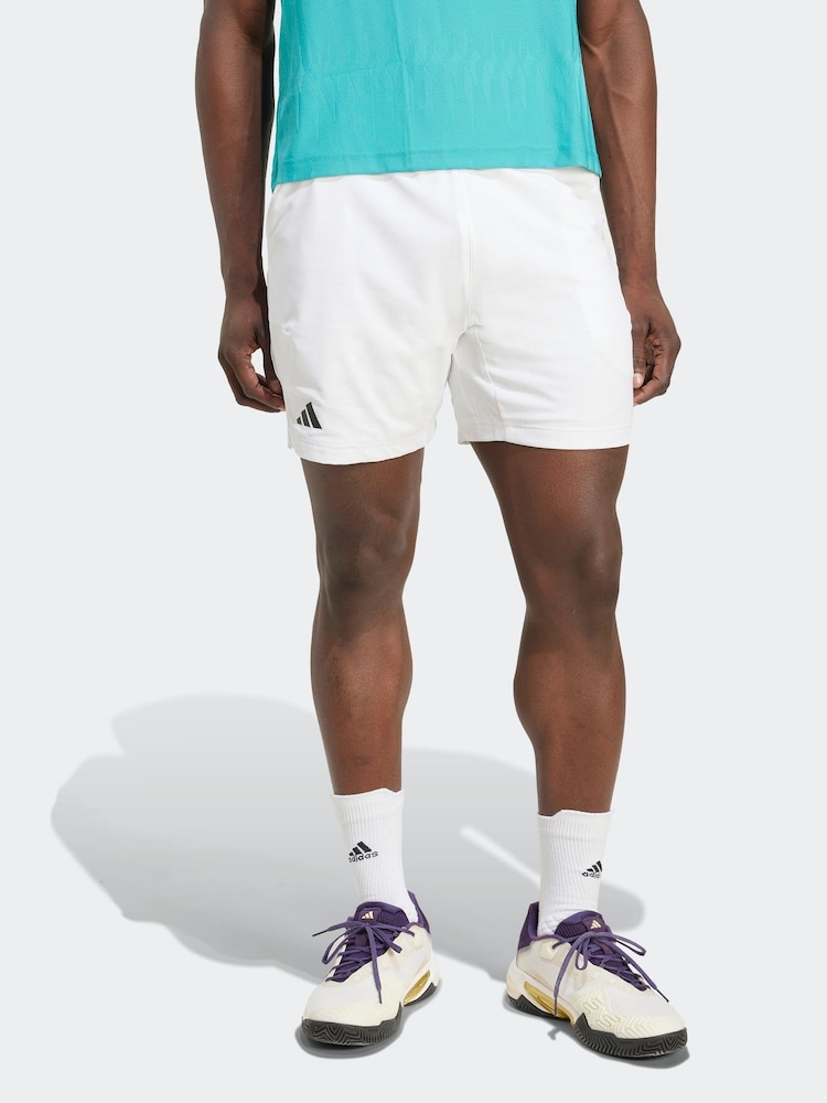 adidas White Tennis Climacool Ergo Shorts - Image 1 of 8 adidas White Tennis Climacool Ergo Shorts - Image 1 of 8