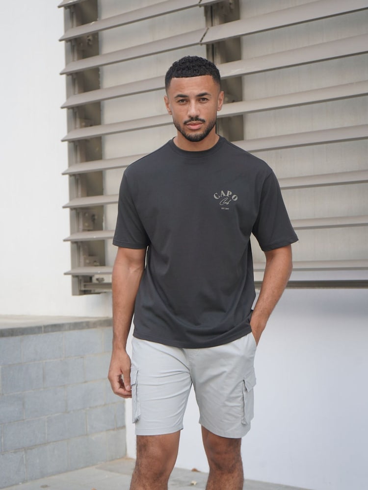 CAPO Grey Beach Club T-Shirt - Image 1 of 4 CAPO Grey Beach Club T-Shirt - Image 1 of 4