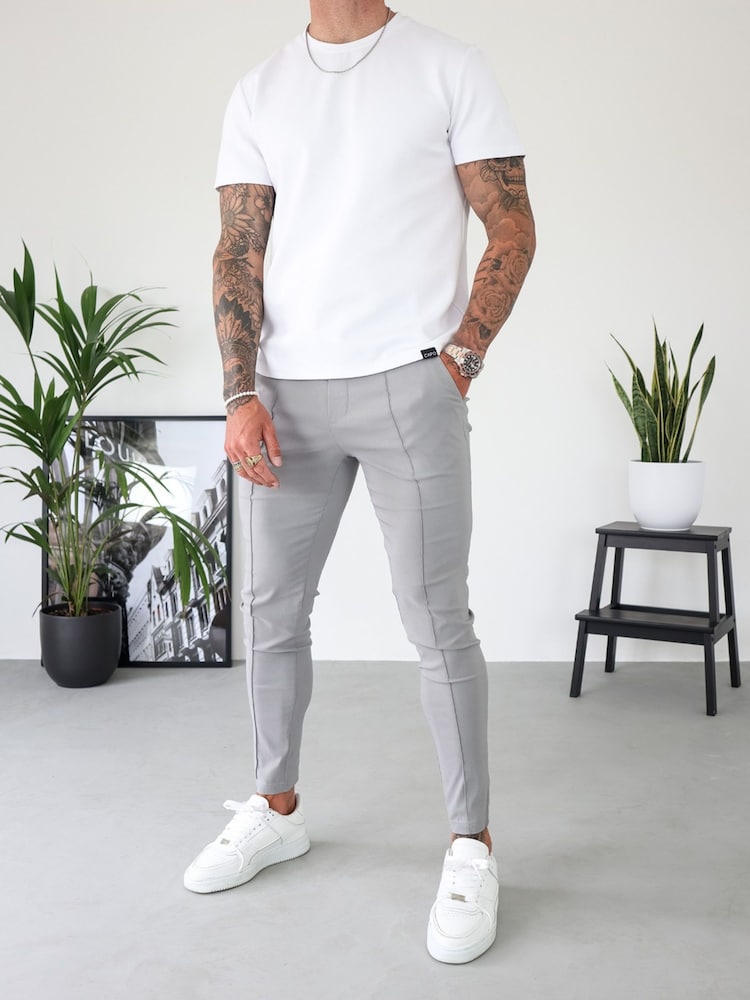 CAPO Grey Smart Trousers - Image 2 of 5 CAPO Grey Smart Trousers - Image 2 of 5