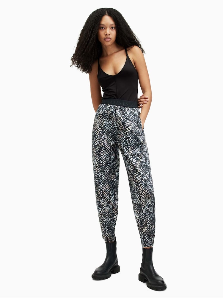 AllSaints Black Nala Waimea Trousers - Image 2 of 7