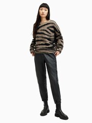 AllSaints Black Cuff Jen Joggers - Image 3 of 6