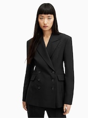 AllSaints Black Sevenh Blazer - Image 1 of 6
