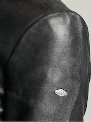 Superdry Black Downtown Leather Jacket - Image 5 of 6