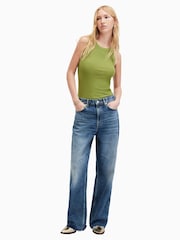 AllSaints Green Rina Tank Top - Image 3 of 7