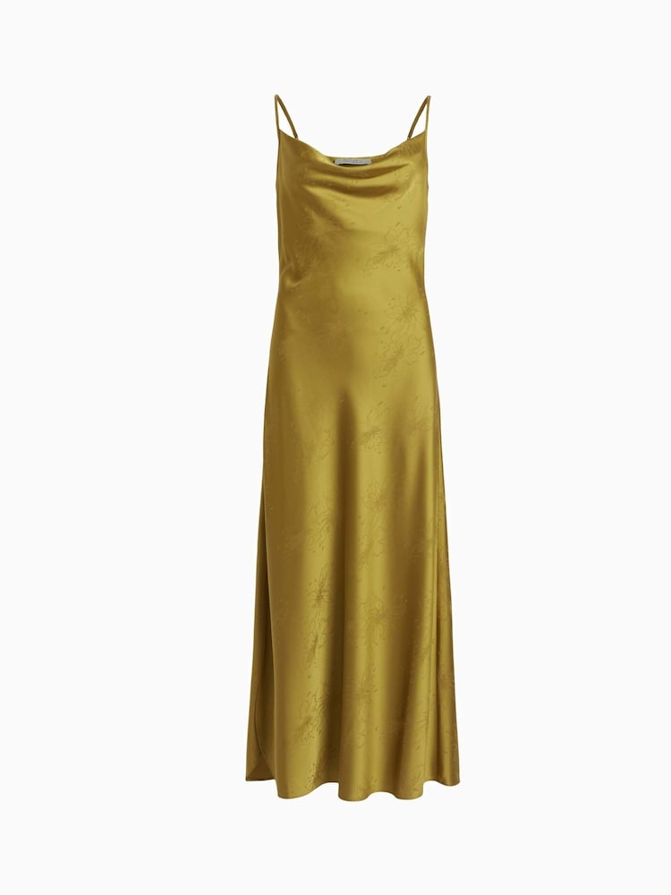 AllSaints Green Hadley Jacquard Dress - Image 6 of 6