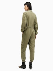 AllSaints Green Frieda Denim Jumpsuit - Image 2 of 6