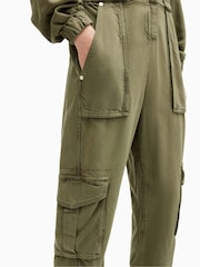 AllSaints Green Frieda Denim Jumpsuit - Image 5 of 6