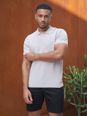 CAPO Woven Panel Knit Polo Shirt - Slika 2 od 5