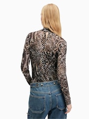 AllSaints Black Grey Elia Valley Bodysuit - Image 2 of 6